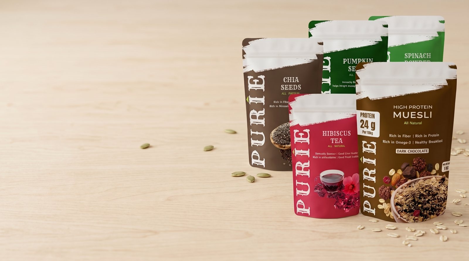 Purie full range of superfoods